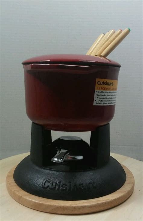 Kitchenaid Cast Iron Enamel Non Electric Fondue Set Red Fondue Set