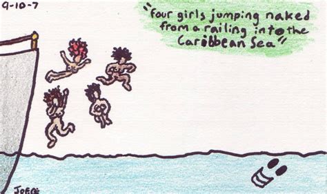 Joe Mathlete Will Draw Anything You Ask Him To On An Index Card Four Girls Jumping Naked From