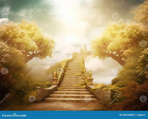 Stairway To Heaven Concept Art Glowing Staircase Leading To The