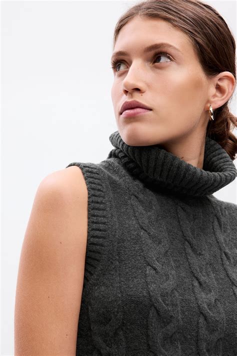 Buy Gap Cable Knit Turtle Neck Sleeveless Jumper From Next Ireland