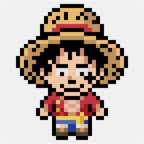 Luffy Pixel Art Sprite Ronepiece