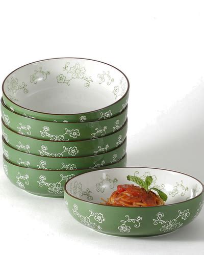 Pasta Bowls Set Of Pine Green Kunaboo