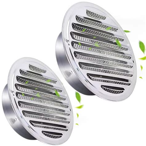 Pcs Stainless Steel Air Vents Boriyuan Louvered Grille Round Vent