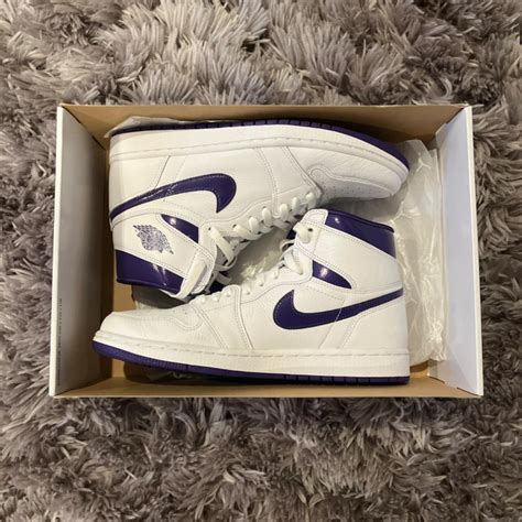 Court Purple Jordan 1 retro - Worn twice, very new... - Depop