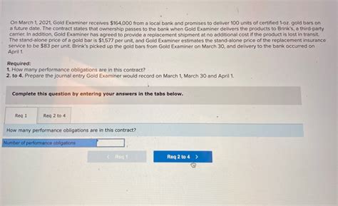 Solved On March Gold Examiner Receives Chegg