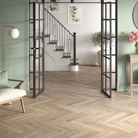 Polyflor Camaro Rigidcore Naked Blond Oak Herringbone Rpq