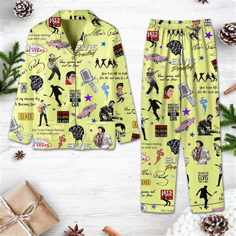 Elvis Presley Pajamas Set Elvis Presley Thick Pajamas Elvis Etsy