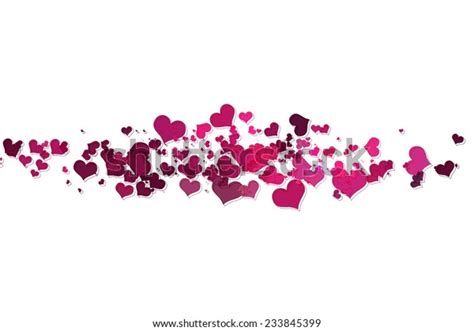 Pink Hearts White Background Pink Hearts Stock Vector Royalty Free