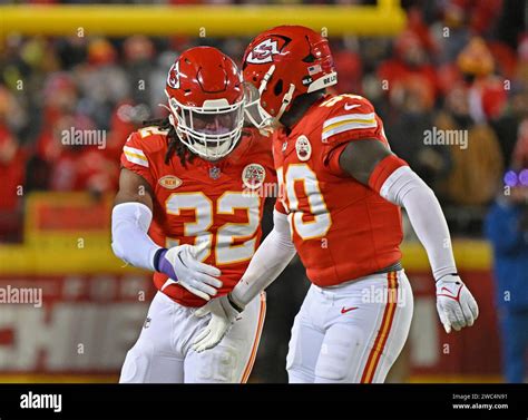 Kansas City Chiefs Linebacker Nick Bolton Celebrates With Linebacker Willie Gay After
