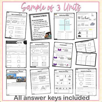 Grade Geometry Bundle New Ontario Math E Geometric Spatial Reasoning