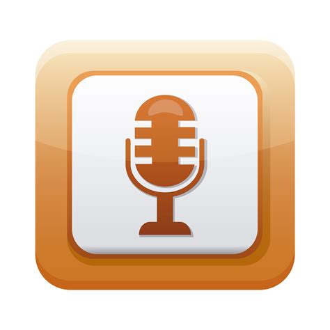 microphone app button menu isolated icon 1848623 Vector Art at Vecteezy