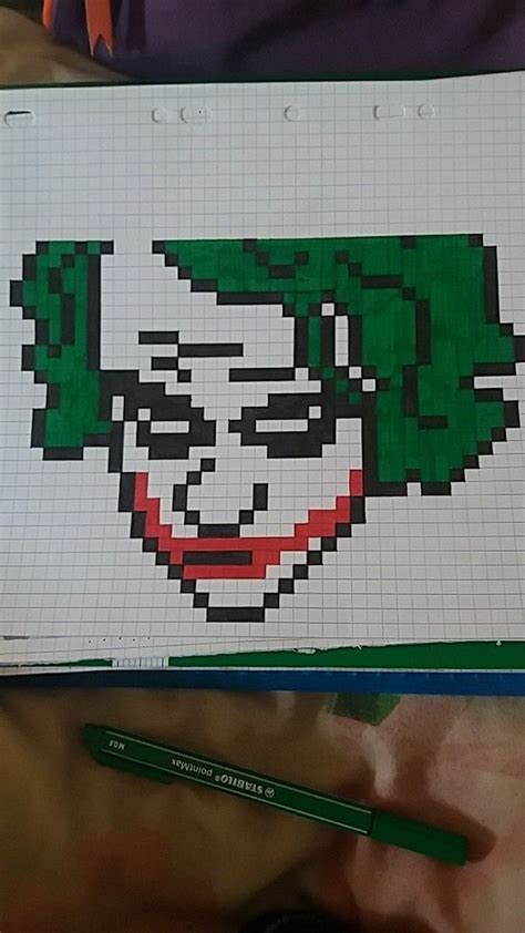 Joker Pixel Art Disegni Semplici Disegni Da Colorare Astratti Disegni