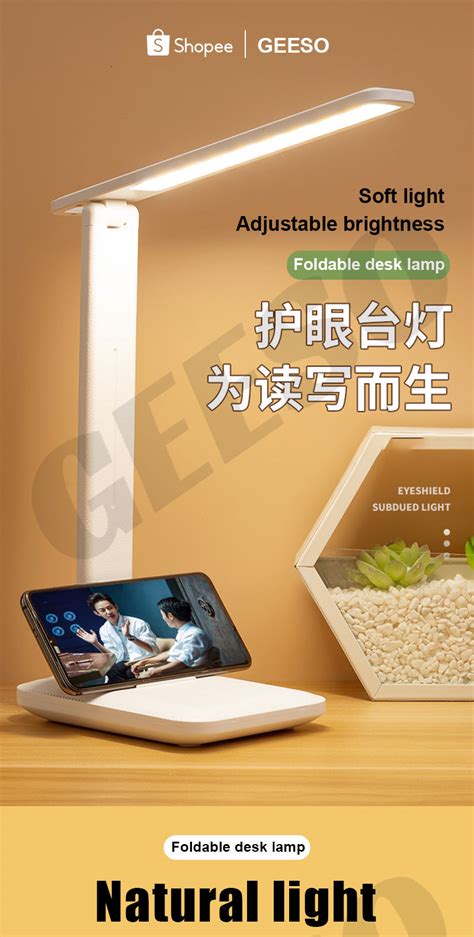 Geeso Led Touch Dimming Desk Lamp Study Lamp Usb Eye Protection