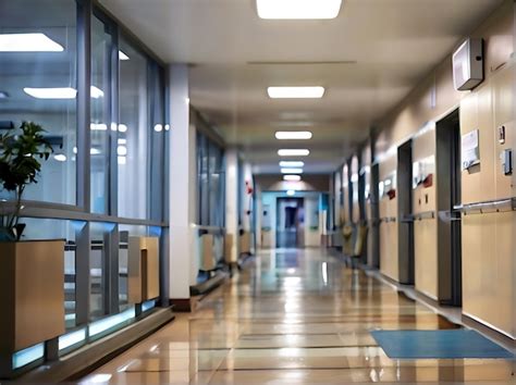 Premium Photo Modern Hospital Icu Corridor Interior Medical Ai Generated