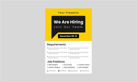 we are hiring join our team flyer design template. now we are hiring ...