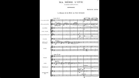 Maurice Ravel Ma mère l Oye Mother Goose Suite Orchestral Score