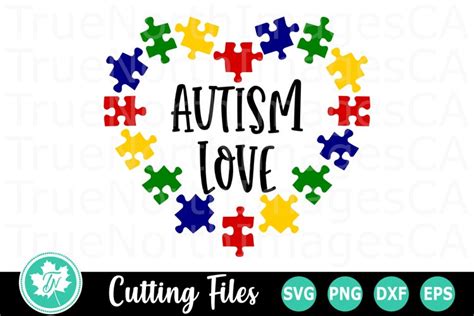 Autism Love Puzzle Heart An Autism Awareness Svg Cut File