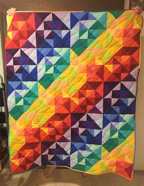 Rainbow Tie Dye Quilt Is Complete R Quilting