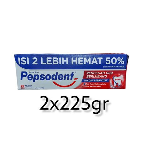 Jual Pepsodent 225 Gram Isi 2 Twin Pack Shopee Indonesia