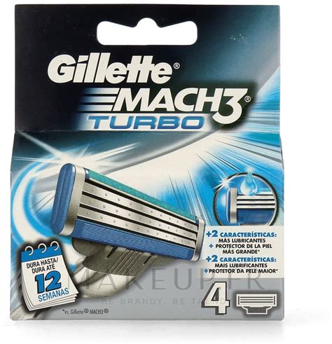 Gillette Mach Turbo Lames De Rechange Pour Rasoir Pcs Makeup Fr