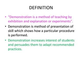 Demonstration seminar | PPT