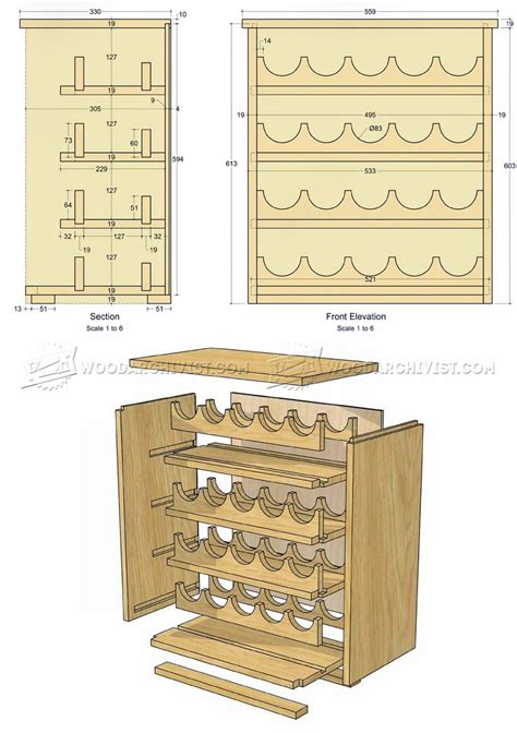 Wine Rack Plans • Woodarchivist