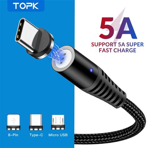 Topk A Magnetic Usb Cable Fast Charging Usb Type C Cable Magnet