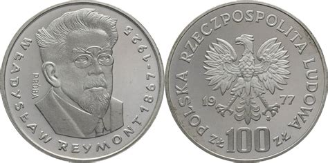 Polen Volksrepublik Zloty Mw W Adyslaw Reymont Proof Ma Shops