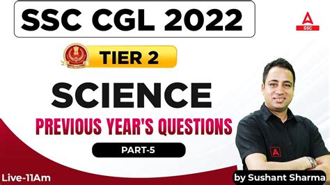 SSC CGL Tier 2 SSC CGL Mains Science By Sushant Sharma Previous