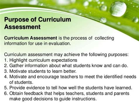 Assessing The Curriculum