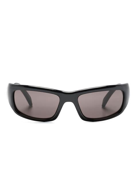 Balenciaga Eyewear Hamptons Rectangle Frame Sunglasses Farfetch