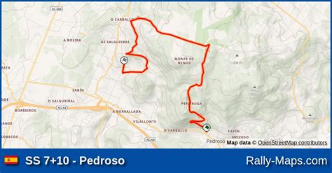 Ss Pedroso Stage Map Rallye Cidade De Nar N Cera