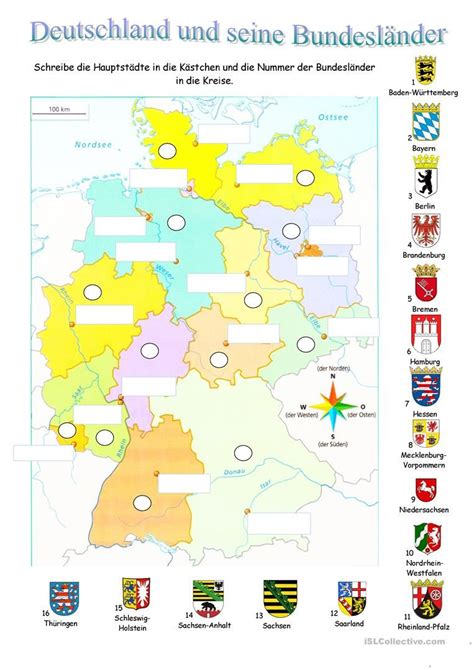 Deutschland Und Seine Bundesl Nder Arbeitsblatt Kostenlose Daf