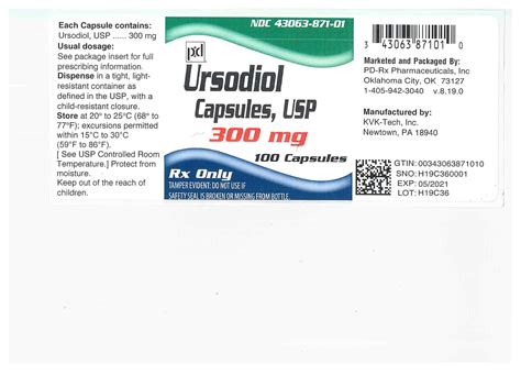 Ursodiol Pd Rx Pharmaceuticals Inc Fda Package Insert