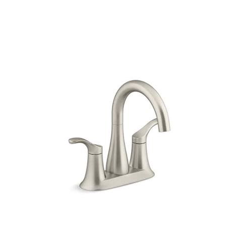 Kohler Simplice 4 In Centerset Double Handle Bathroom Faucet In Vibrant Brushed Nickel 27388 4k