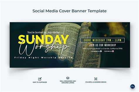 Church Facebook Cover Banner Design Template 23 Banner Ads Design