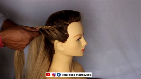 Simple Front Side Braid Hairstyle Tutorial Step By Step Kuldeep