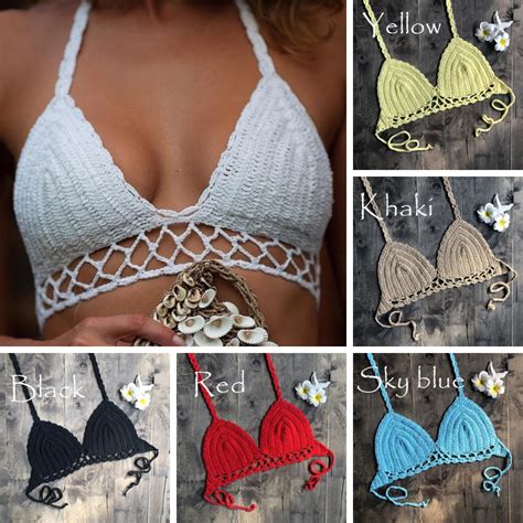 2019 Ver O Nova Sexy Croch Bikini Colheita Topos Beachwear Oco Para