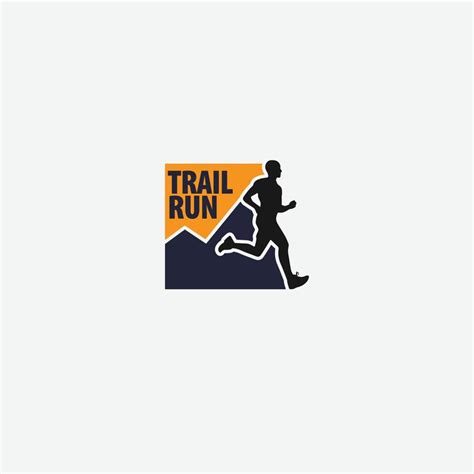 ultra trail running logo vector ilustración sobre fondo blanco 15714602