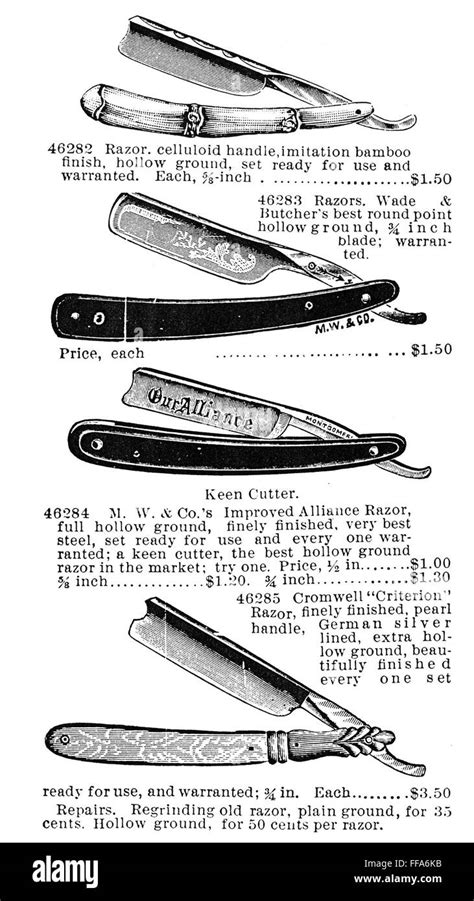 Straight Razors 1895 Nadvertisement From The Montgomery Ward