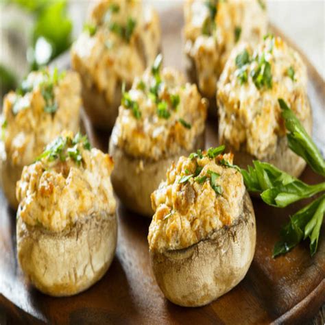 Salmon And Cream Stuffed Mushrooms Recipe How To Make Salmon And Cream Stuffed Mushrooms