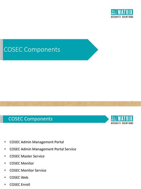 2.5 COSEC Components & Configuration | PDF | Application Software | Databases