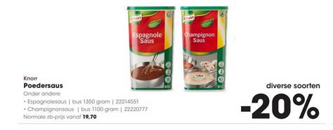 Knorr Poedersaus Aanbieding Bij Hanos Folders Nl