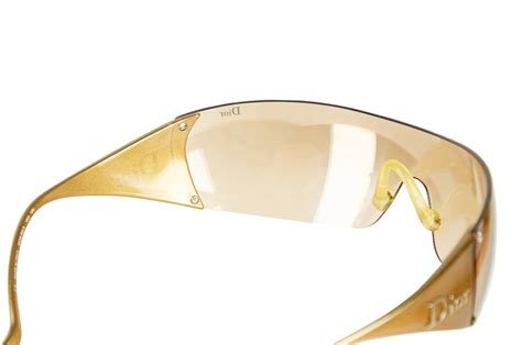 Dior Ski 5 Sunglasses 2000s Dior Mask Gold Sunglasses Y2k Etsy