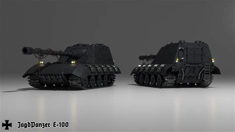 Steel German Army Jagdpanzer E 100 Digital Render Cgi Vehicle