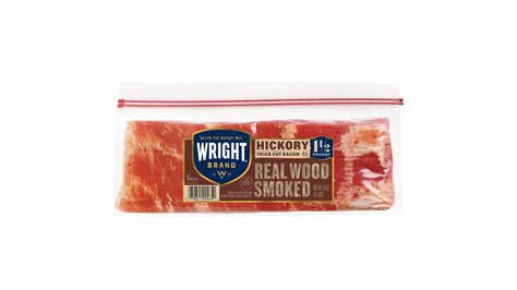 Wright Brand Real Wood Thick Cut Smoked Hickory Bacon 24 Oz