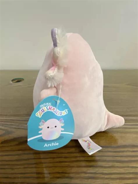 SQUISHMALLOW OFFICIAL KELLYTOY Plush Archie The Axolotl 8 NWT 12 66