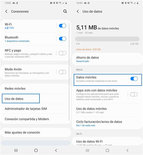 Cómo activar los datos móviles en Telcel