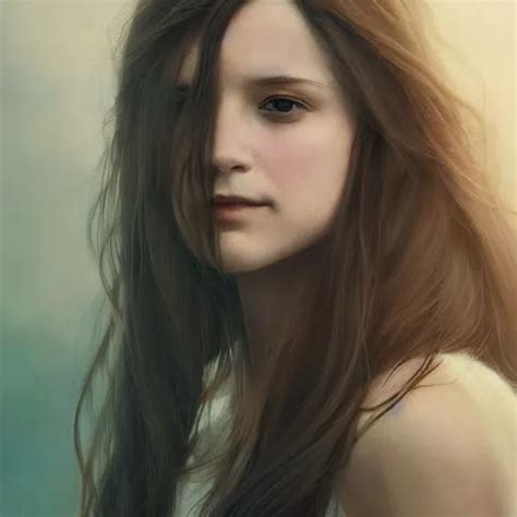 Pure And Kind Aristocratic Long Straight Brunette Stable Diffusion