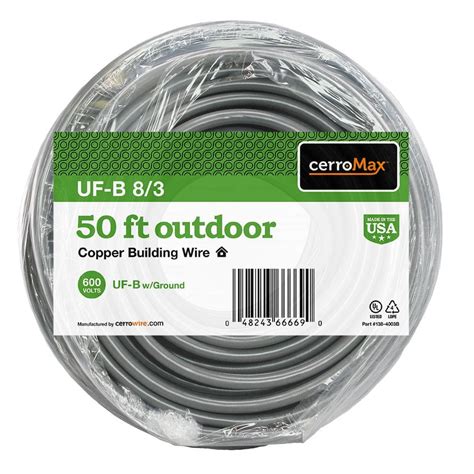 Cerrowire Ft Gray Stranded Cerromax Copper Uf B Cable With